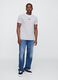 T-shirt in cotone elasticizzato a righe con logo GAP_1