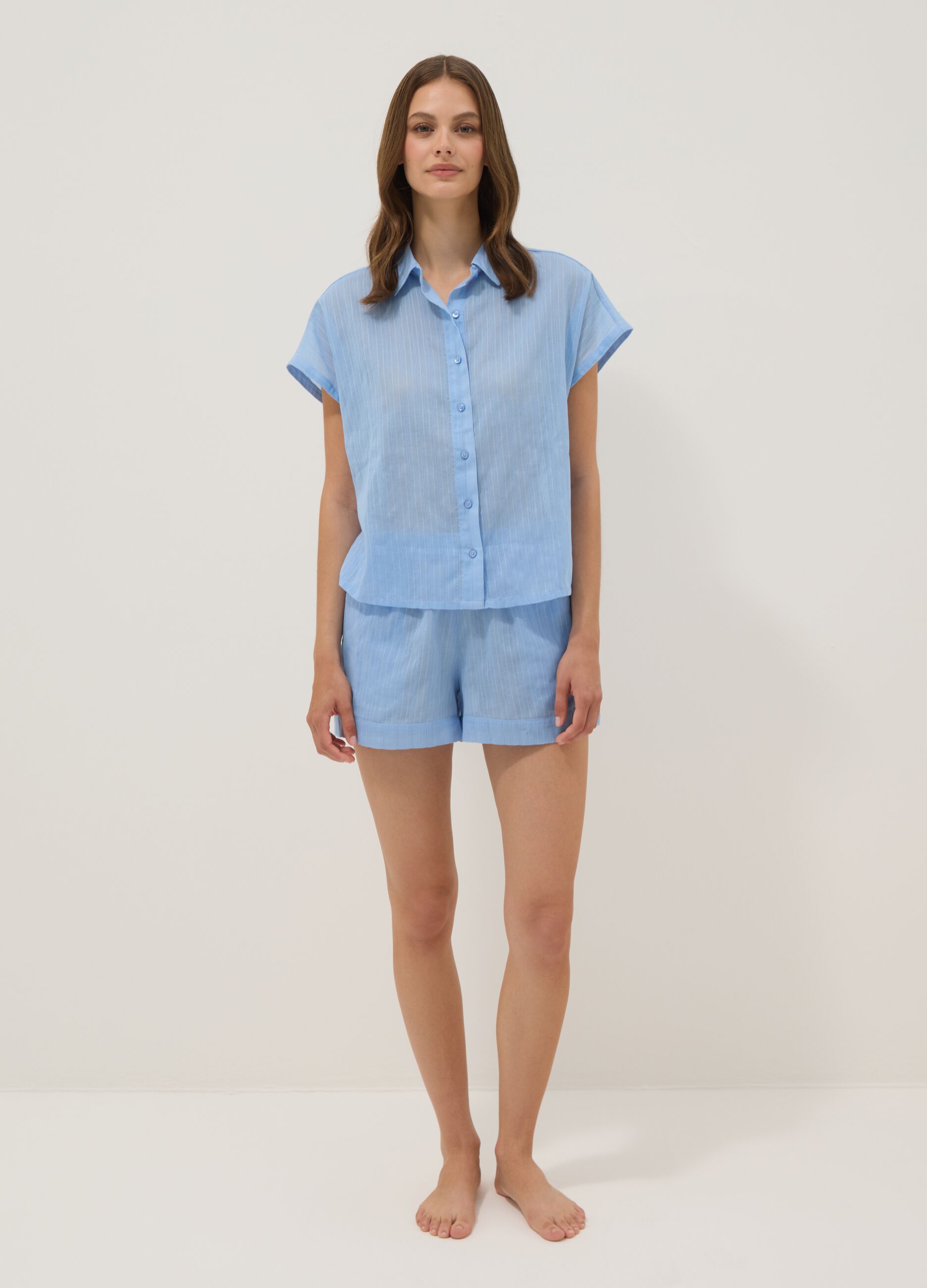 Light blue organic cotton pyjamas