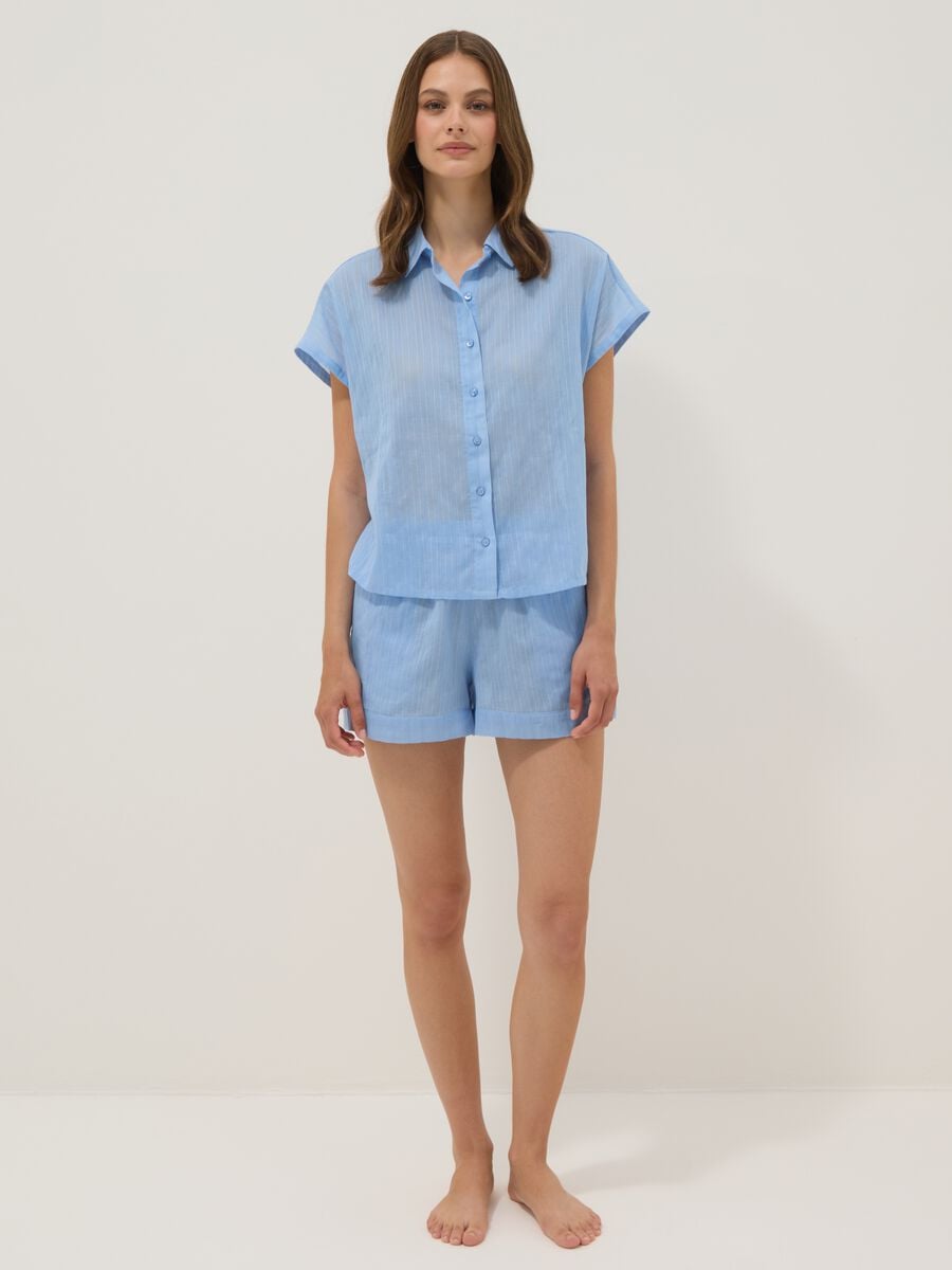 Light blue organic cotton pyjamas_0