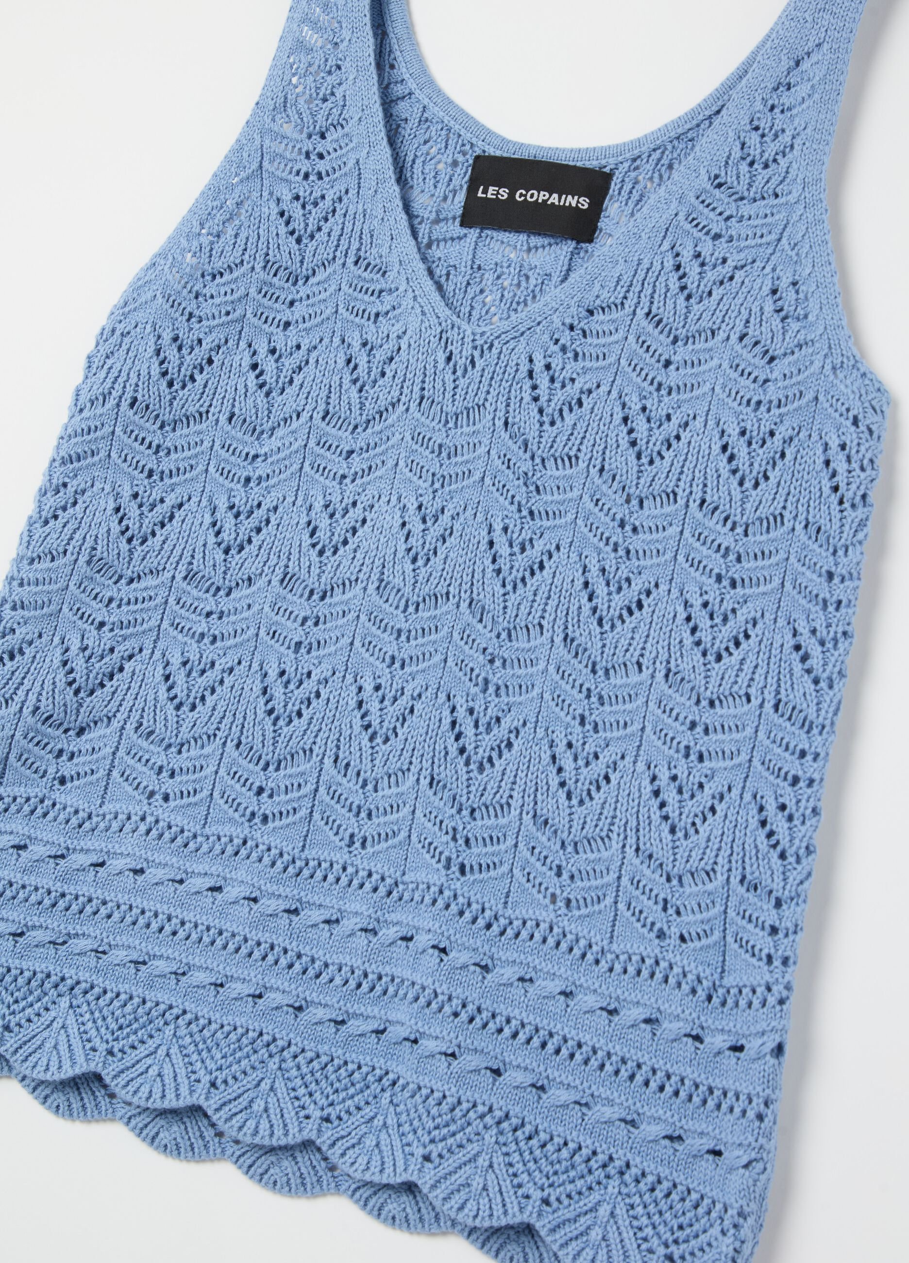 Tank top crochet scollo a V