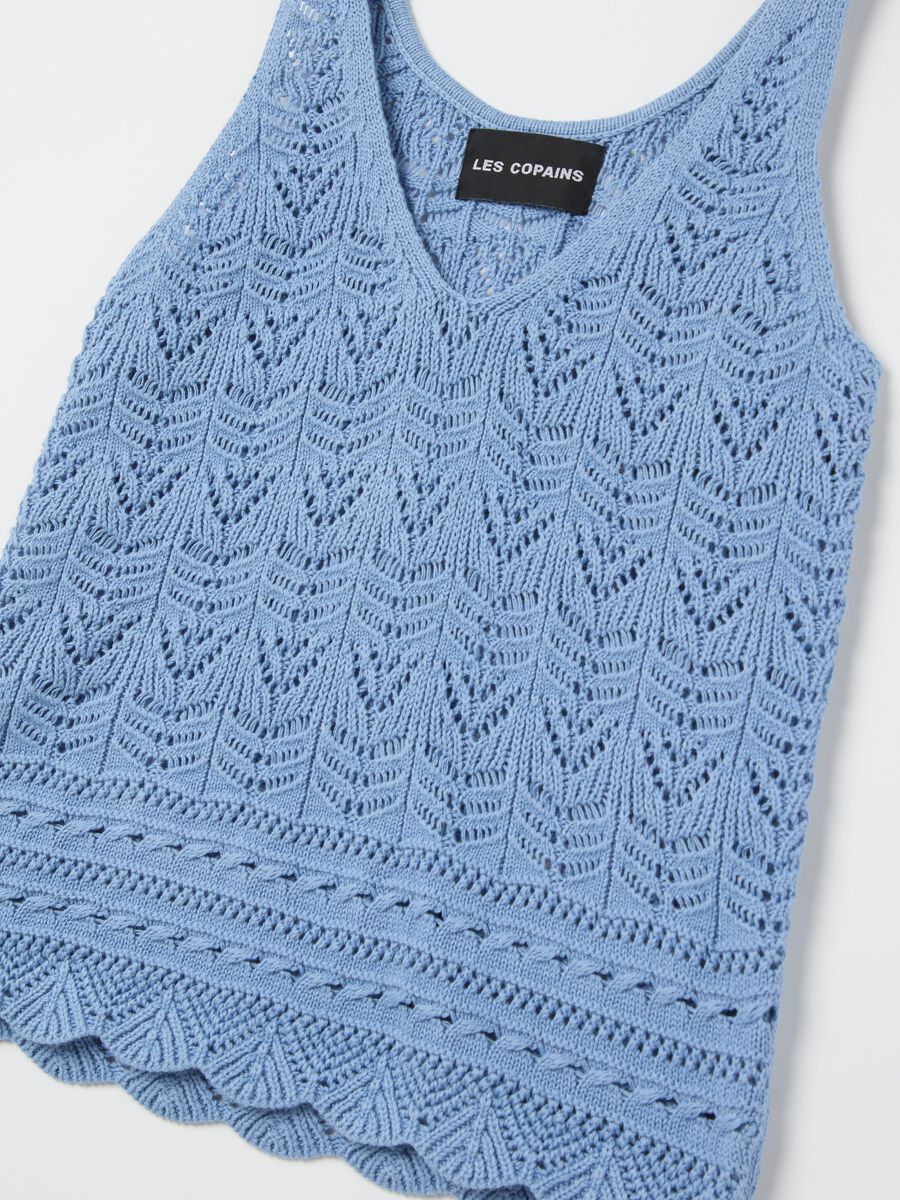 Crochet tank top with V neck_5