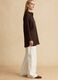 Brown pure linen oversized shirt_2