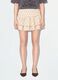 Beige viscose-blend polka dot skirt with tiered ruffles_1
