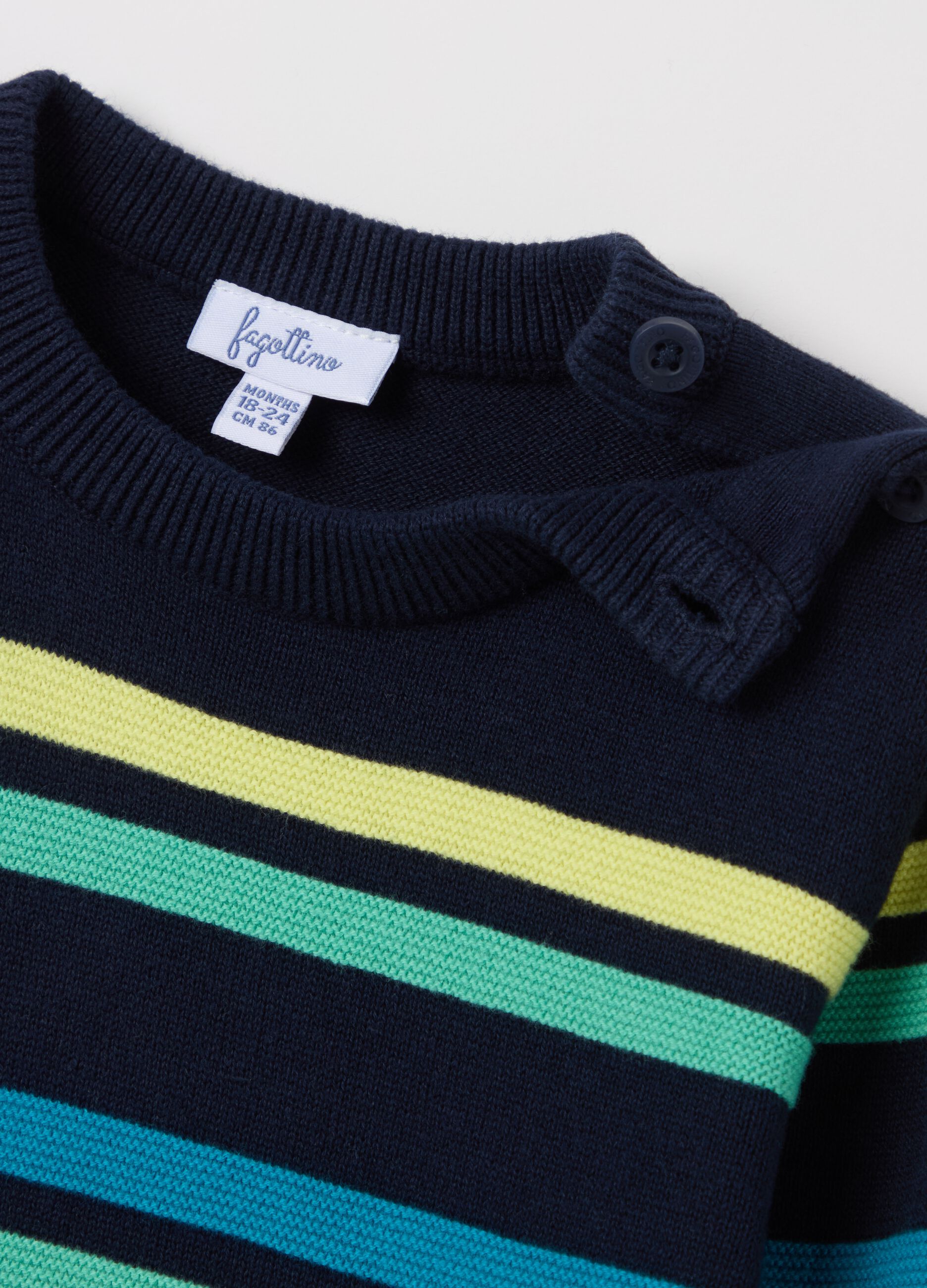 Pullover in cotone a righe