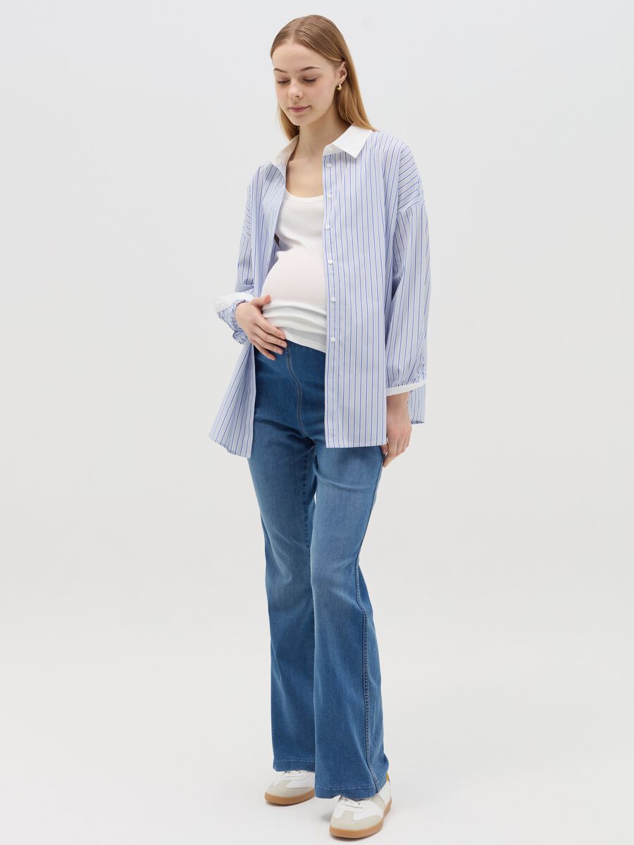 Striped maternity shirt_0