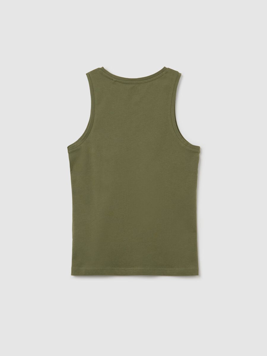 Green vest in cotton_1