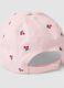 Girls' pure cotton pink hat with embroidered cherries_1
