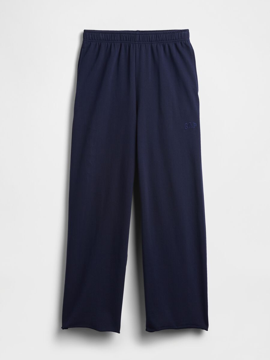 Cotton-blend palazzo trousers_4