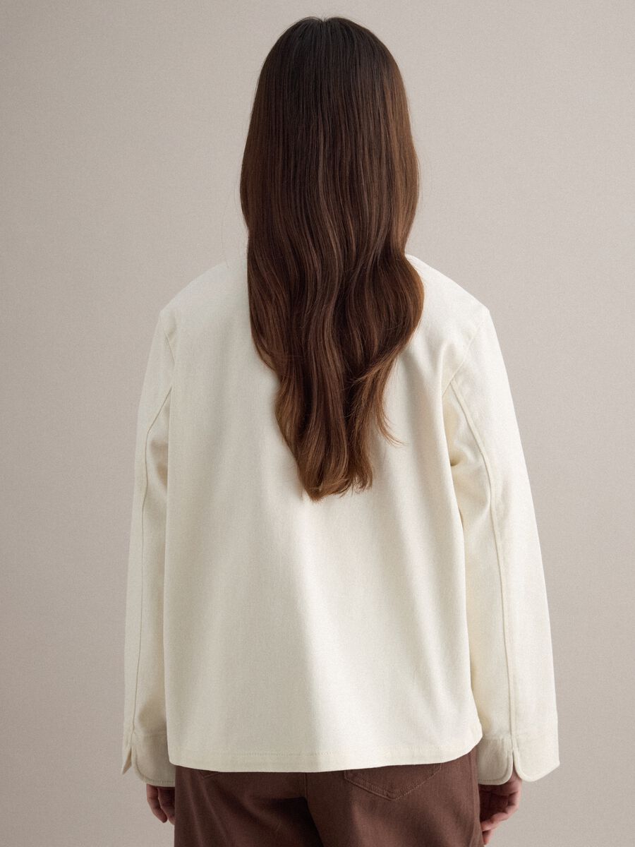 White Stretch Cotton Jacket_2