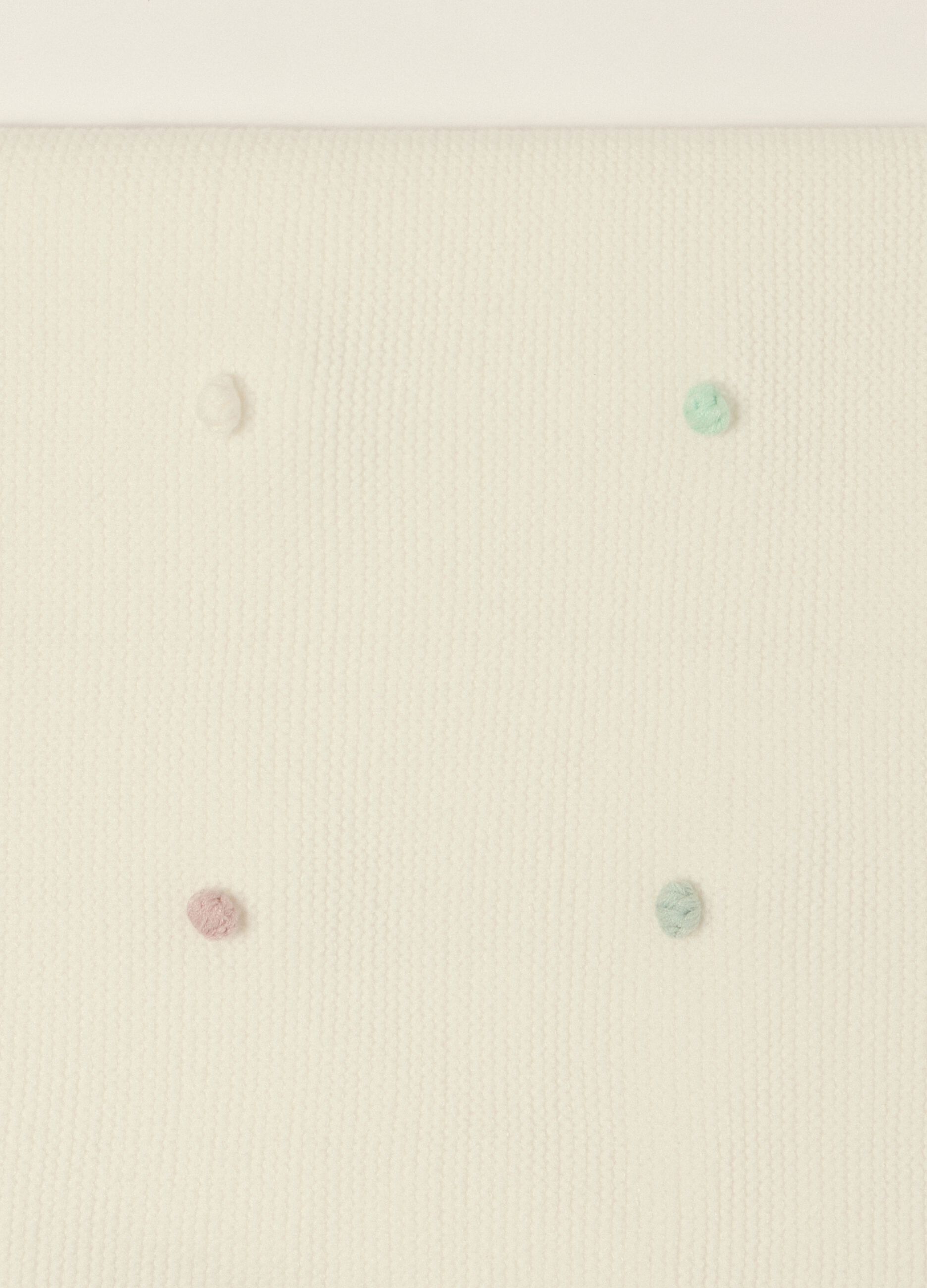 White viscose-blend blanket for cot