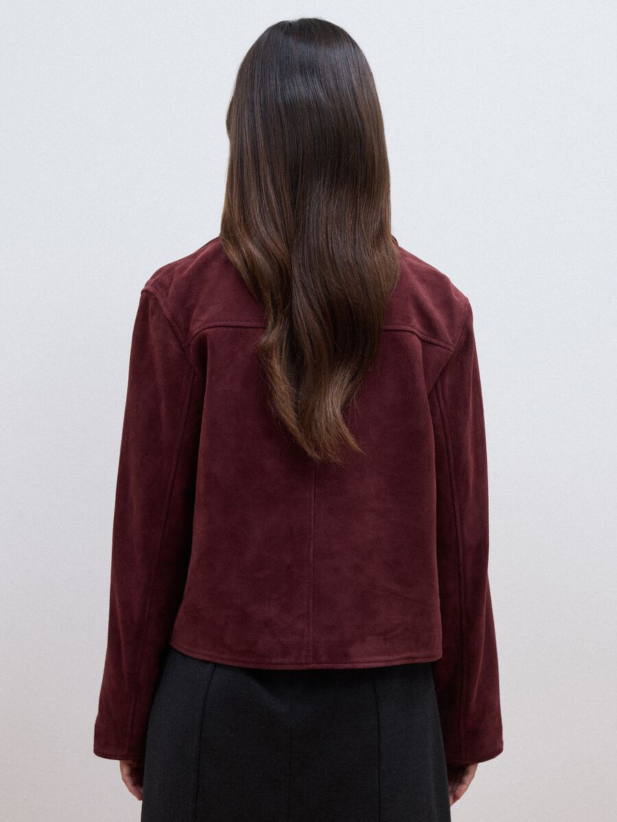 Giacca rossa in vera pelle regular fit_3