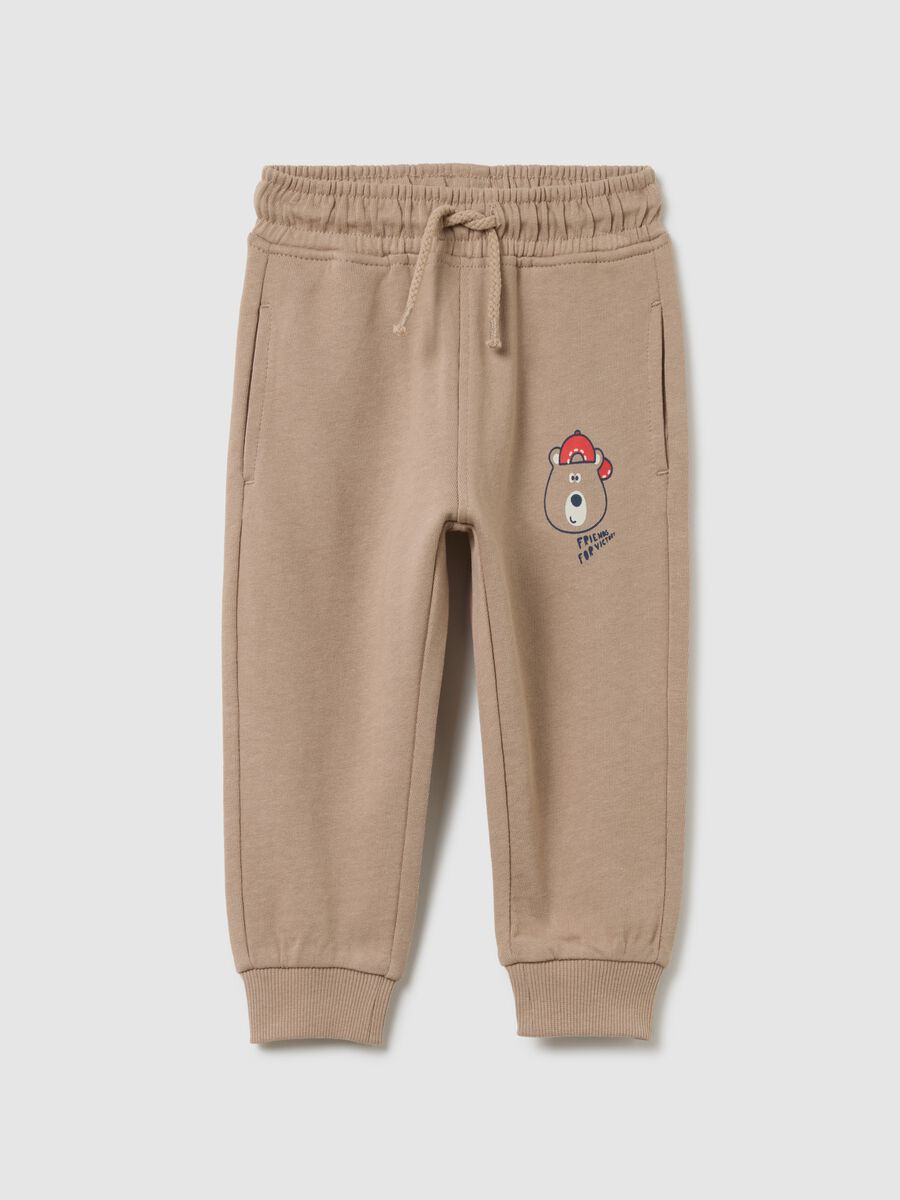 Children's trousers in pure cotton beige regular fit_0