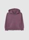 Girls' purple hoodie in pure cotton regular fit with zip_0
