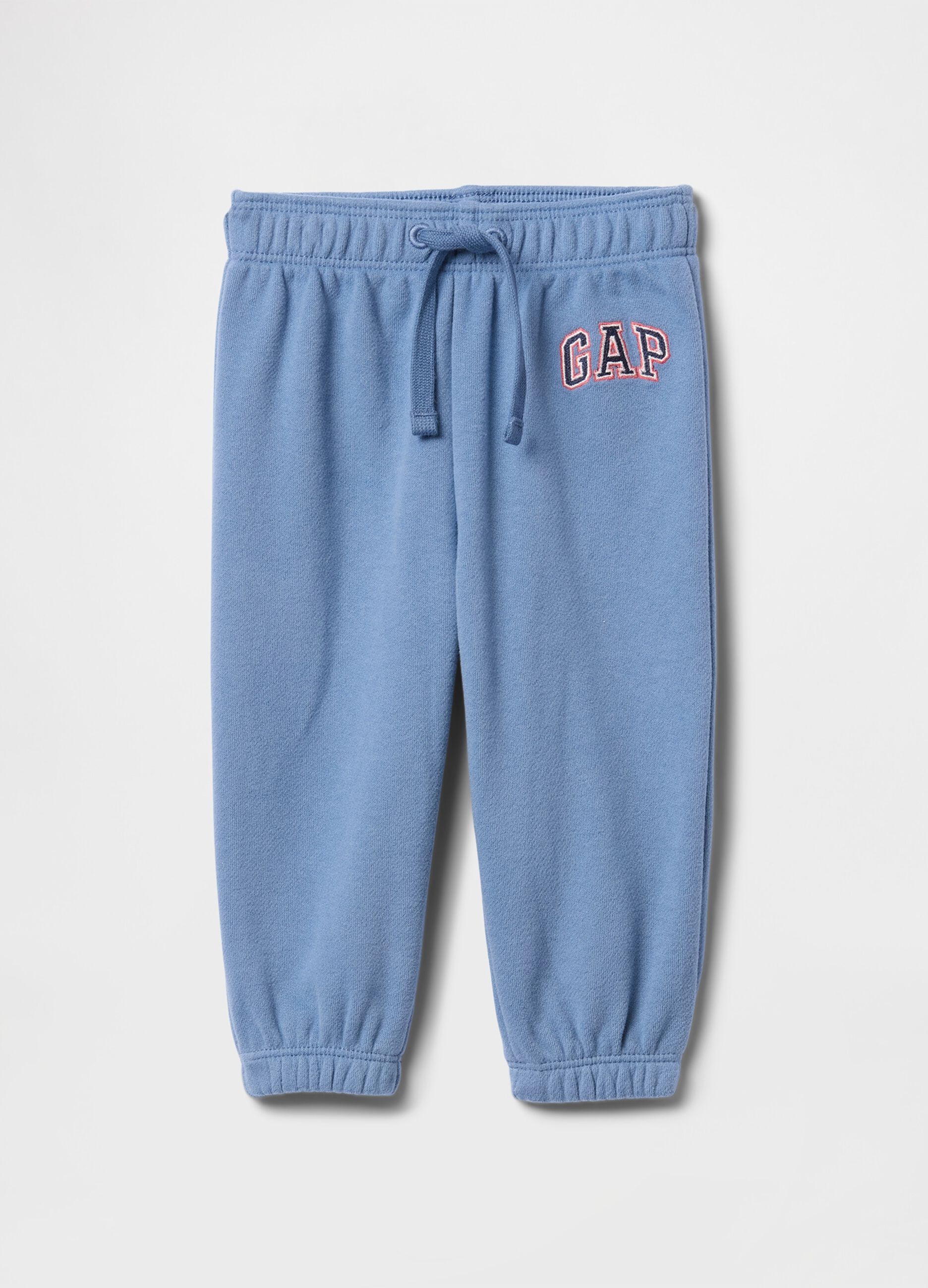 Blue jogger trousers in cotton and polyester blend