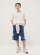 Boys&rsquo; regular-fit blue pure cotton shorts with prints_0