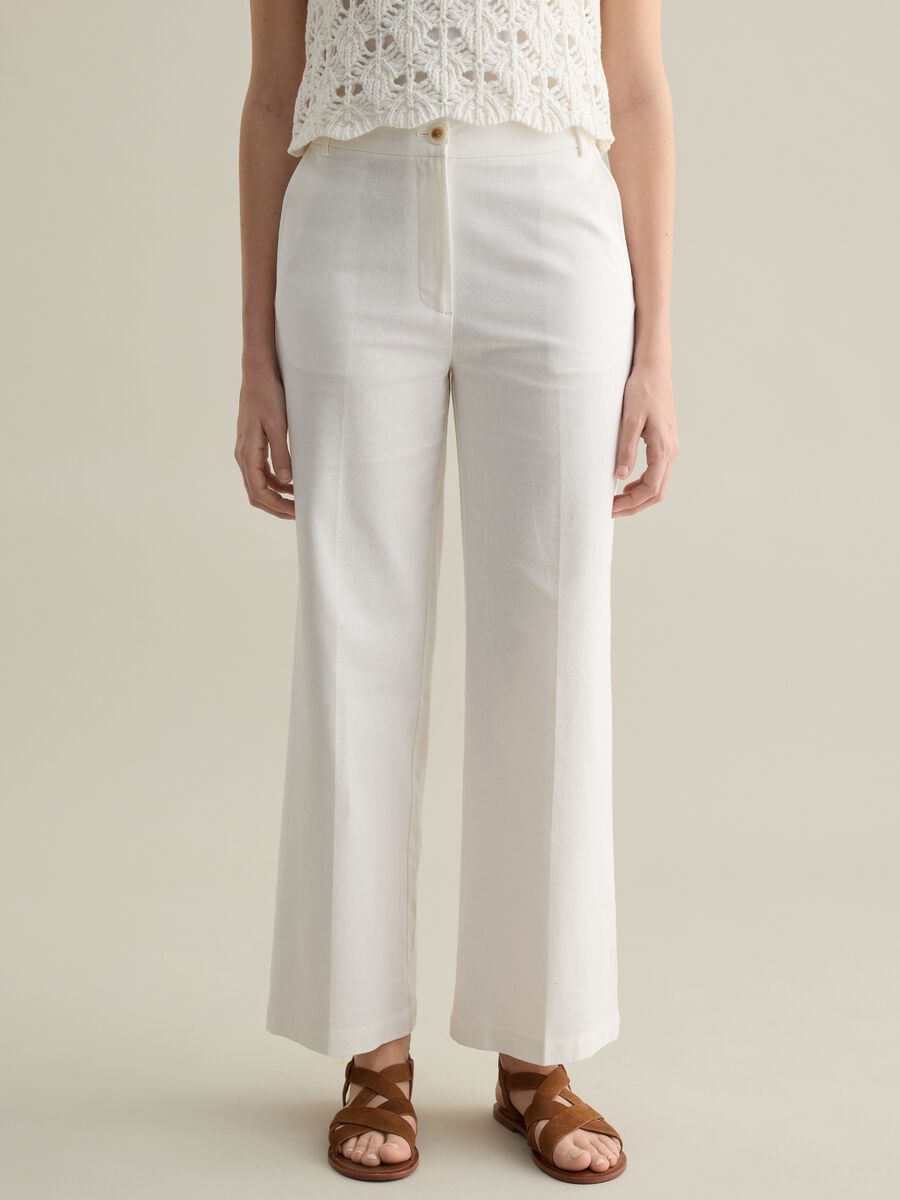 Wide-leg chino trousers_1