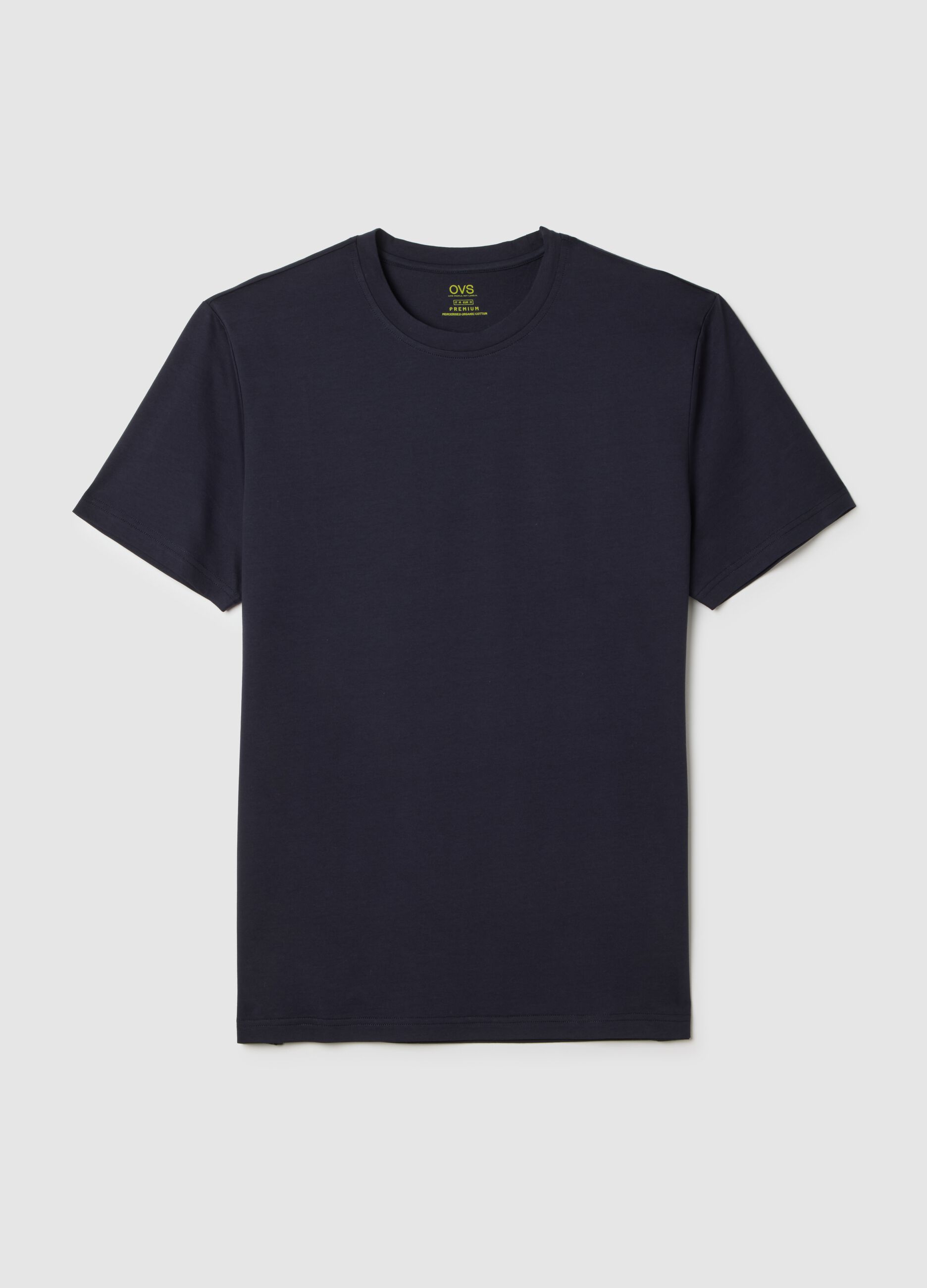 Blue pure cotton regular fit t-shirt