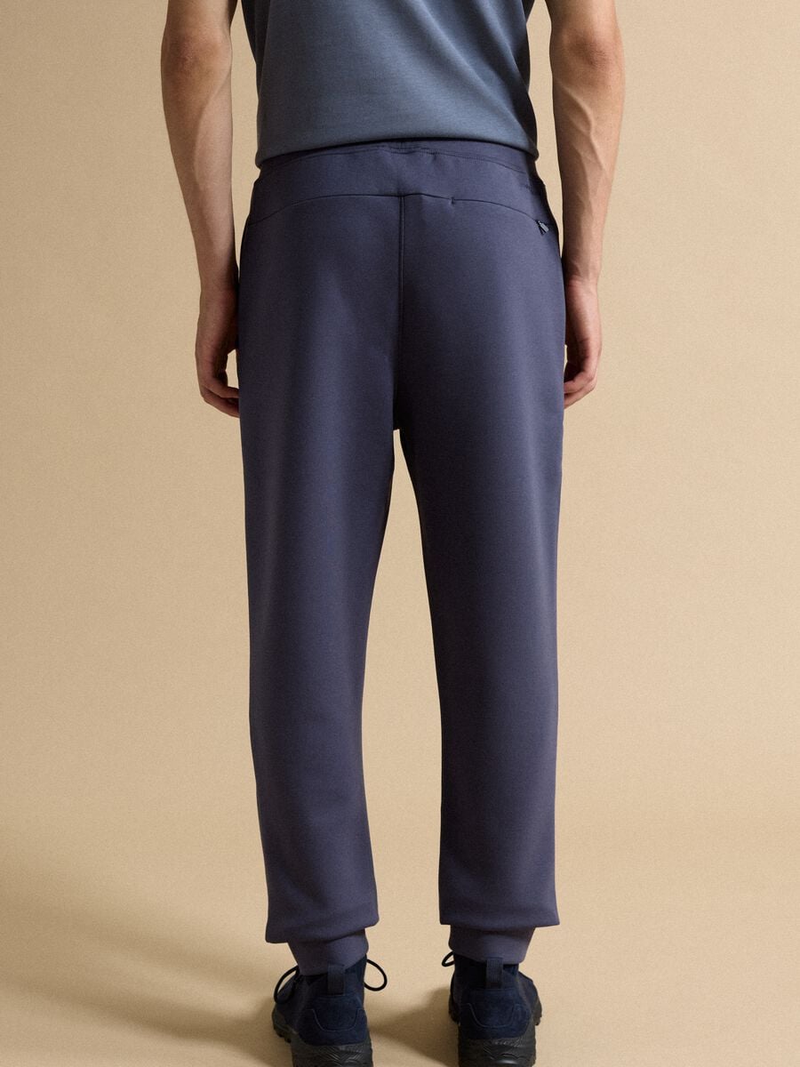 Jogger blu regular fit in tessuto elasticizzato Easy dry_3