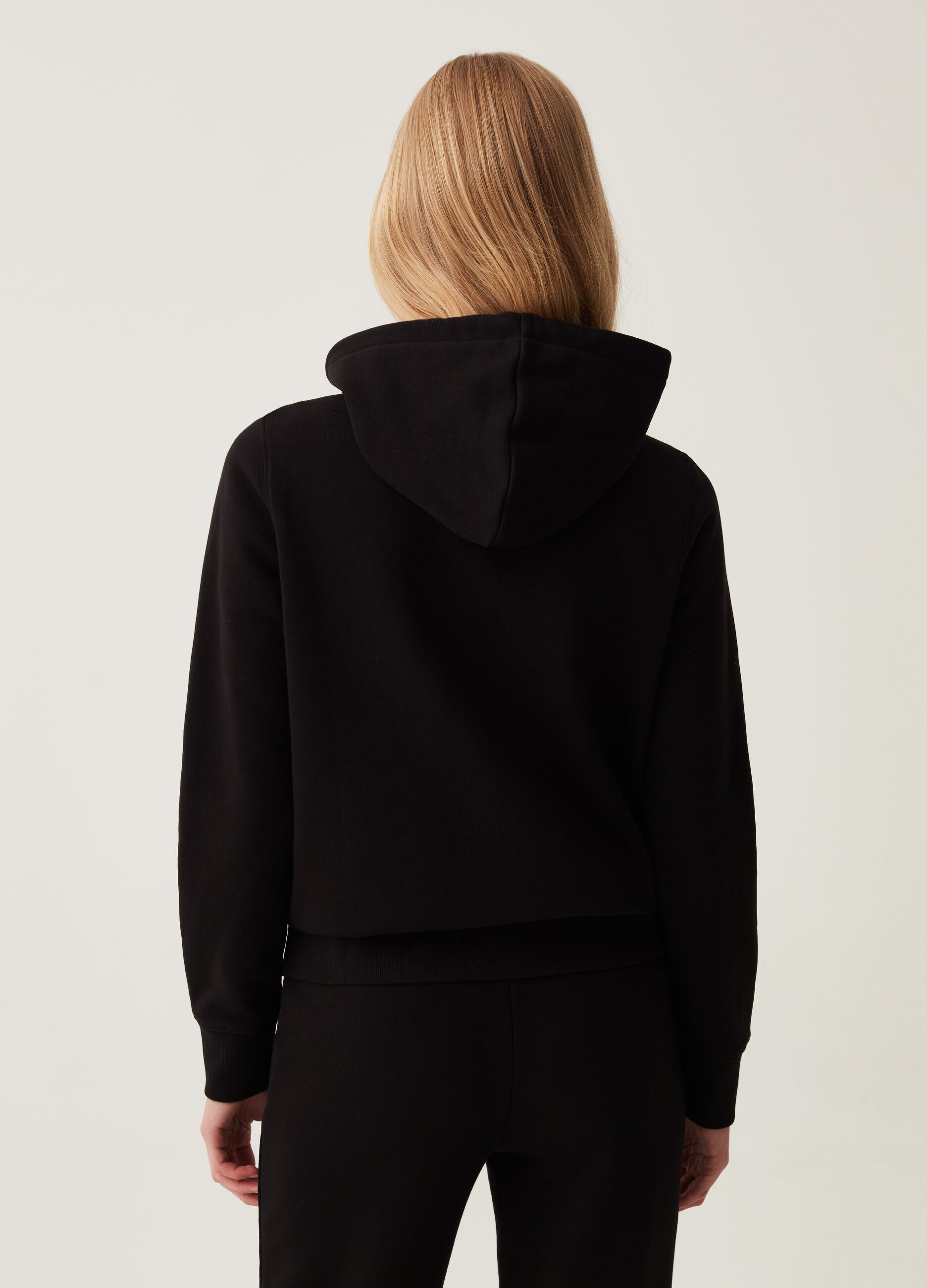 Full-zip in French Terry con cappuccio_2