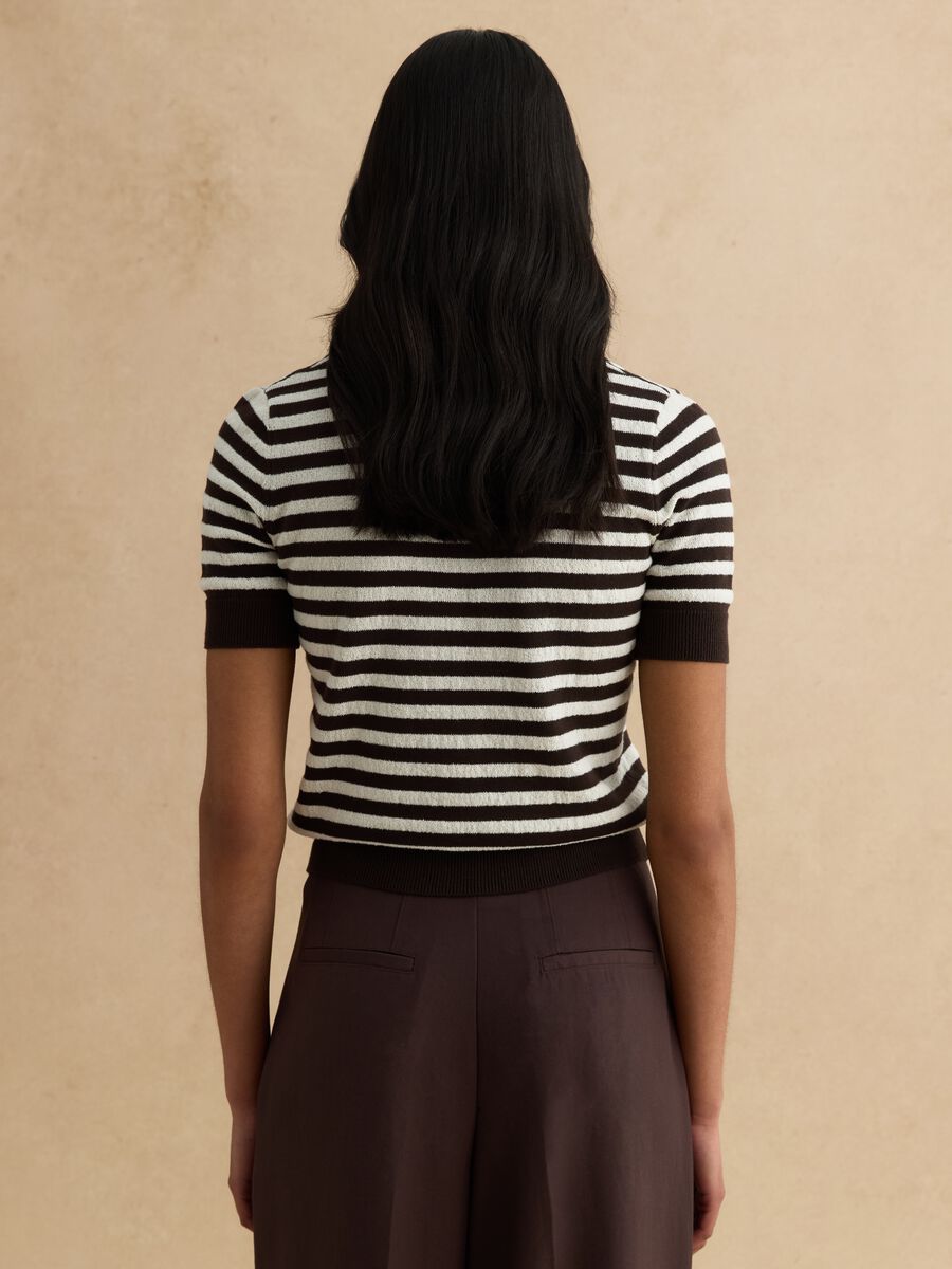 Maglione in misto cotone a righe multicolor regular fit_2