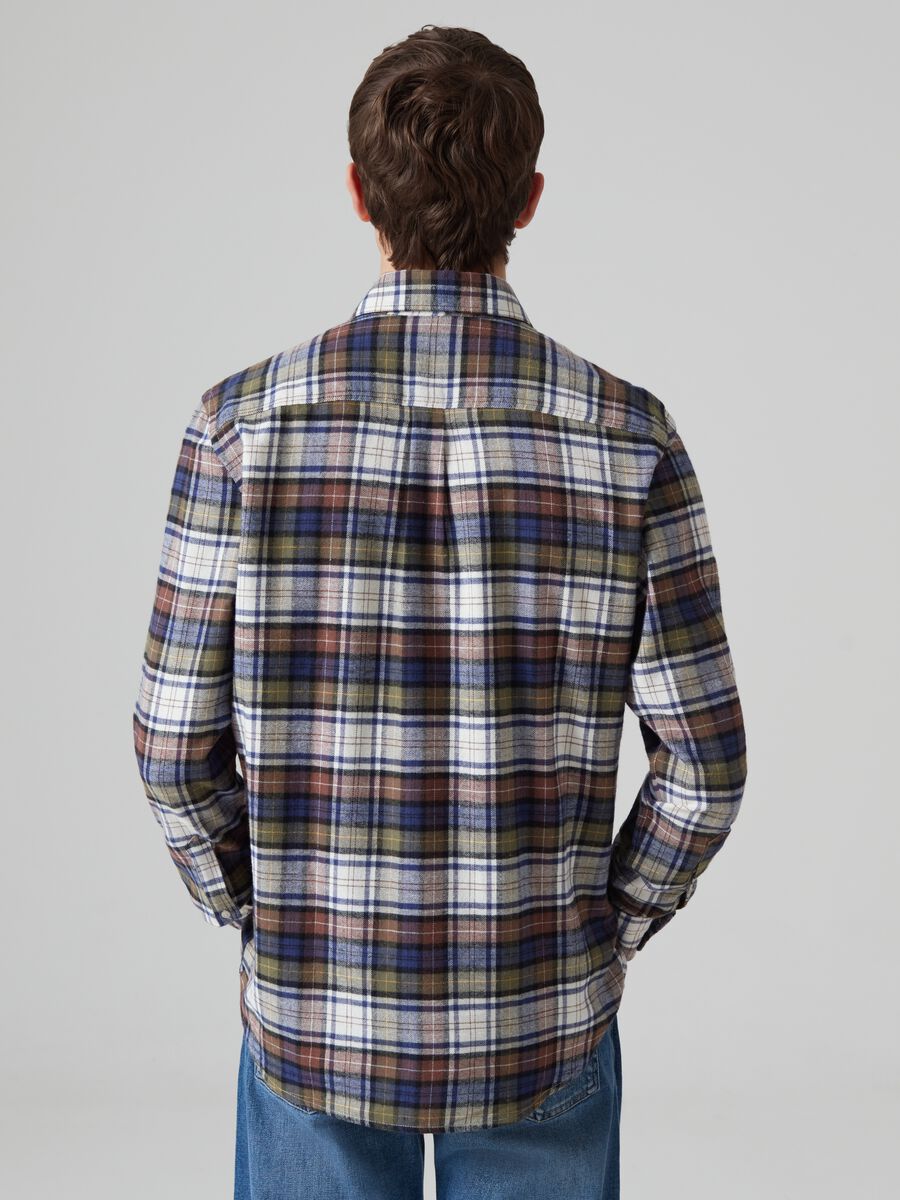 Camicia in flanella check con tasca_2