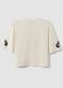 T-shirt beige in puro cotone con ricami regular fit_1