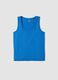 Blue stretch viscose top, regular fit_4