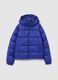 Electric Blue Iconic Puffer Jacket with Removable Hood_4