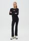 Girls' Black Flare Stretch Cotton Trousers_0