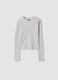 Marl grey cotton-blend crew-neck T-shirt_0