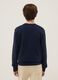 Boys' regular fit blue crew neck sweatshirt in pure cotton with print_1