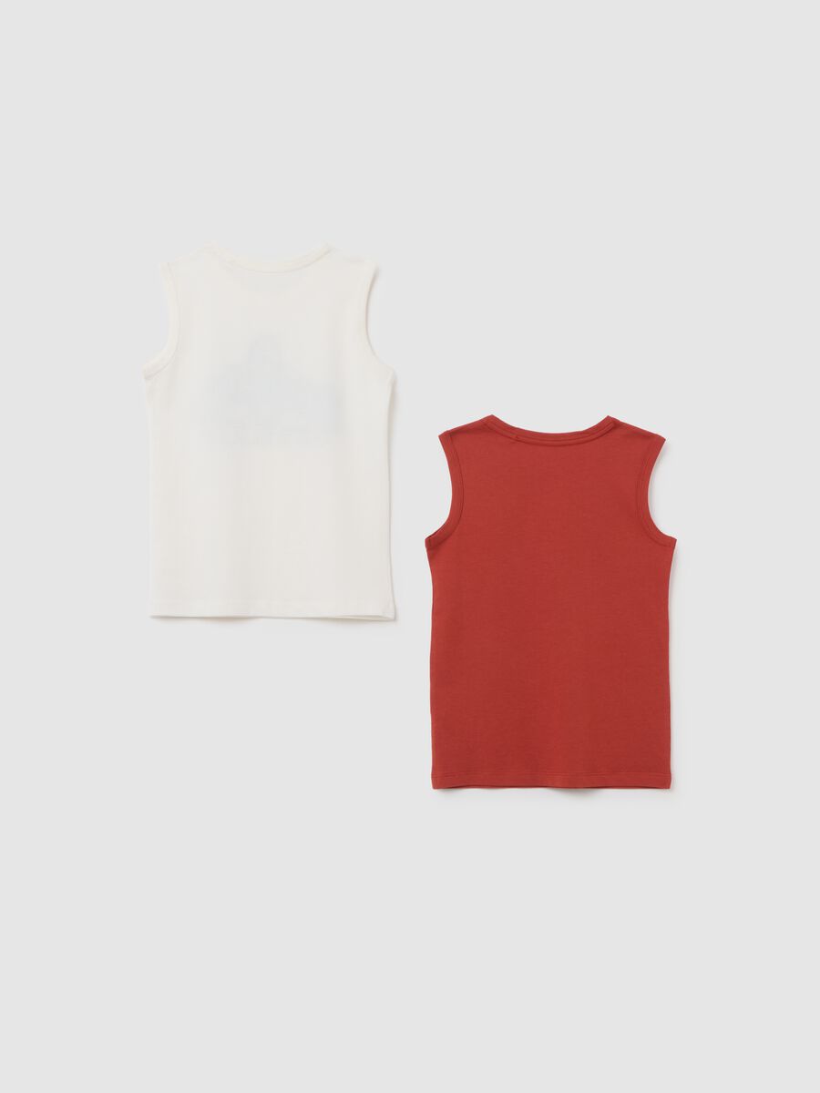 Children's multicolour regular fit cotton vests with prints_1