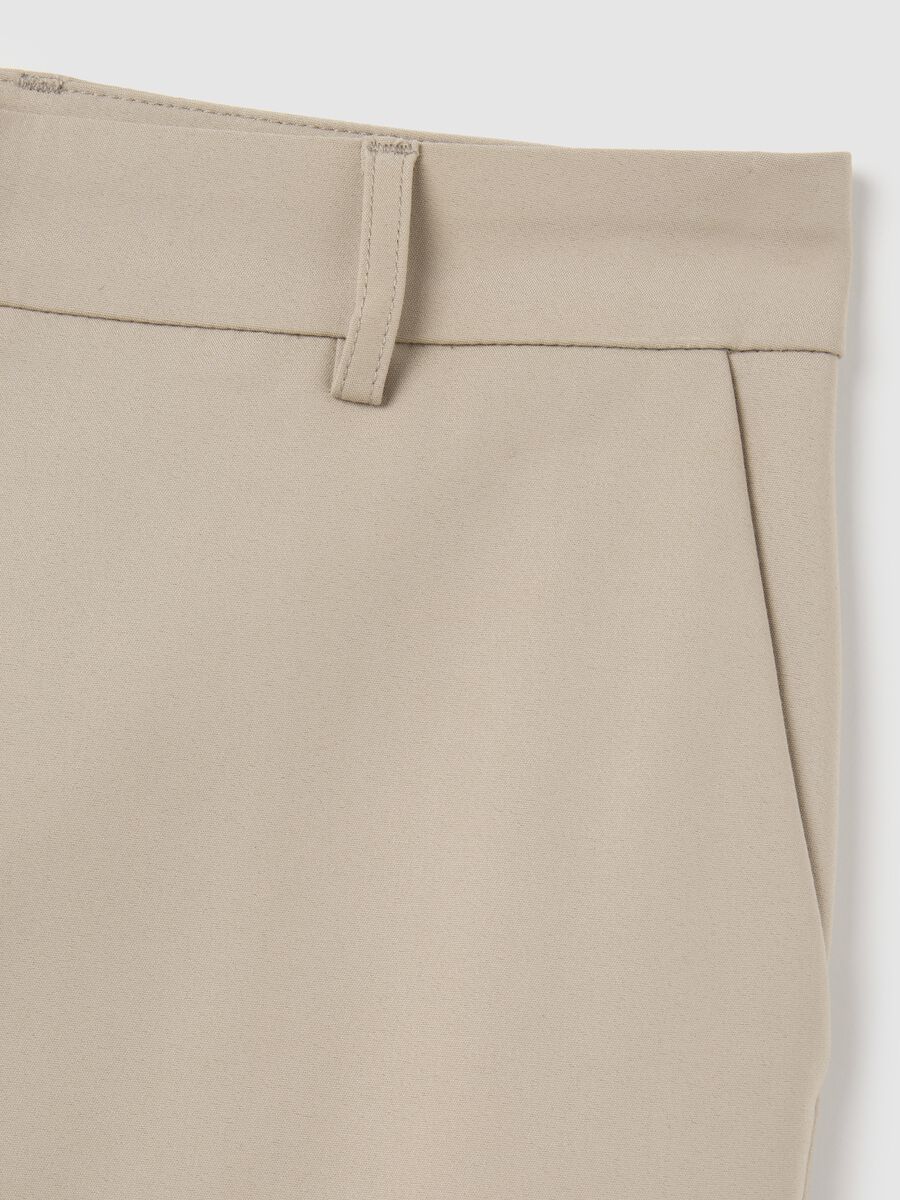 Slim-fit beige stretch trousers_5