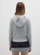 Grey Hooded Regular Fit Cardigan with Zip_2