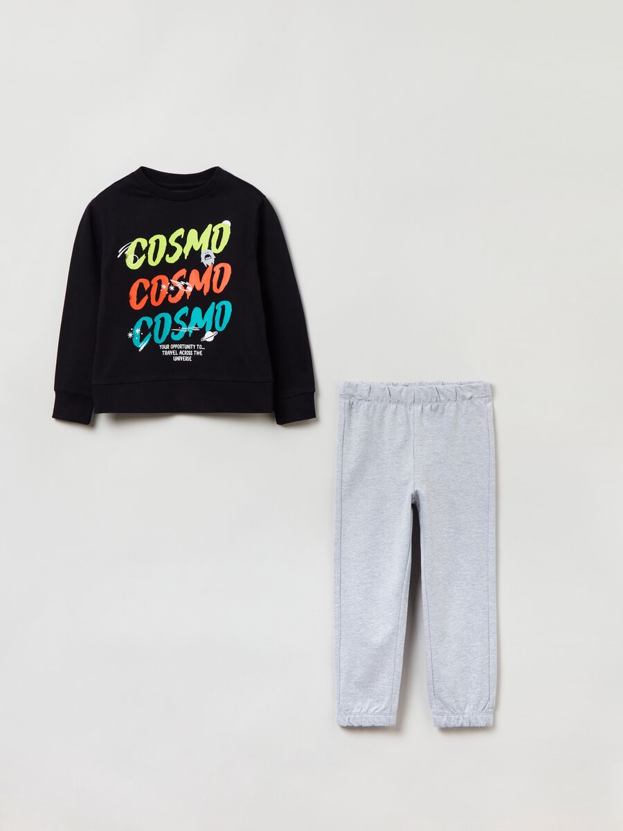 Jogging set in French Terry con stampa_0