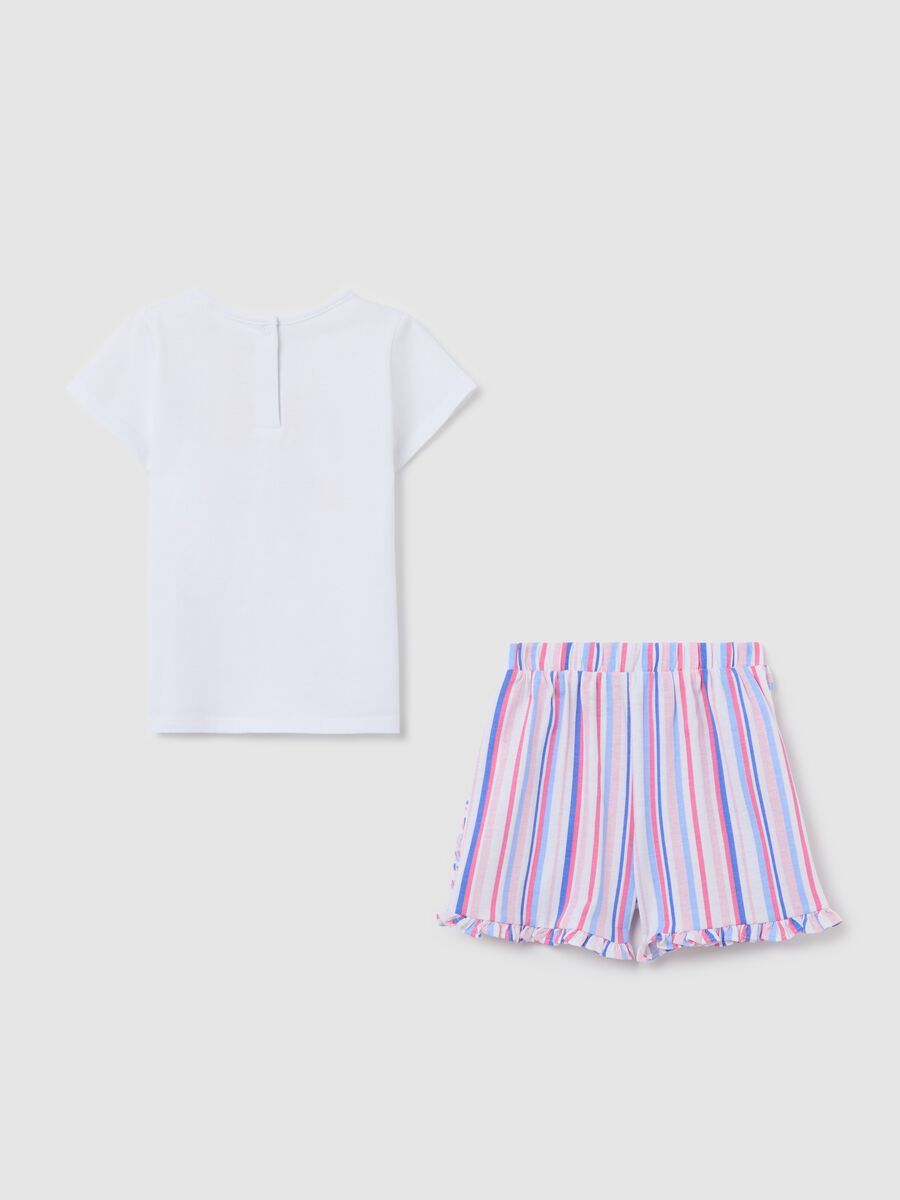 White pyjamas in cotton with ice creams print_1