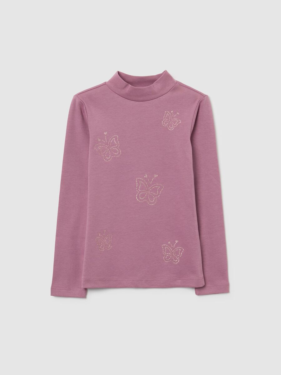 Girls' pure cotton pink regular fit top_0