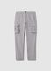 Grey slim fit stretch cotton cargo trousers_4