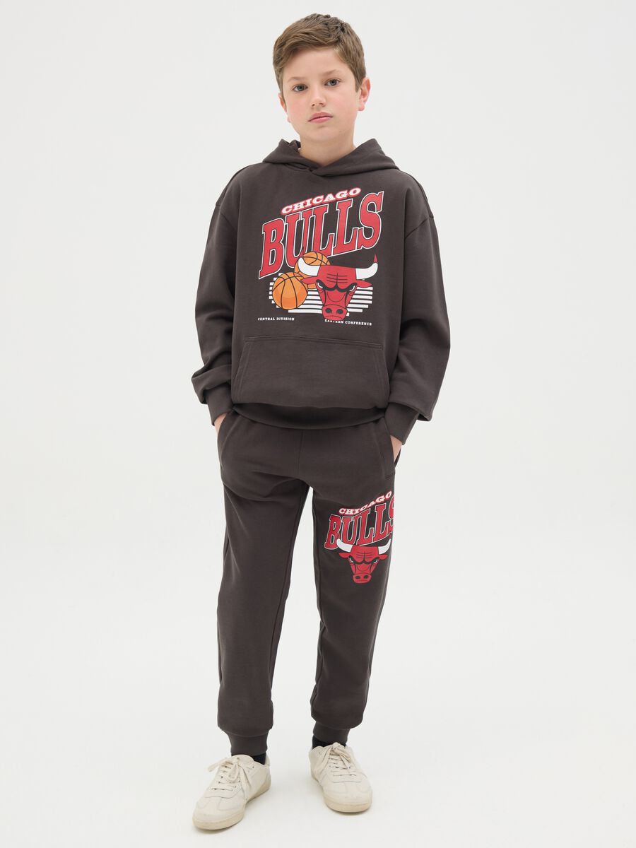 Joggers with drawstring and NBA Chicago Bulls print_1