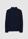 Regular Fit Blue Knitted Pullover_4