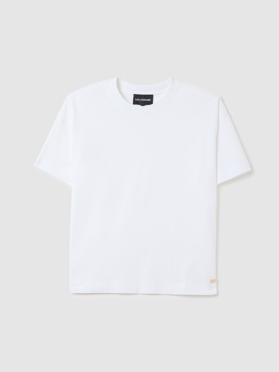 Pure Cotton White T-shirt by Les Copains_0
