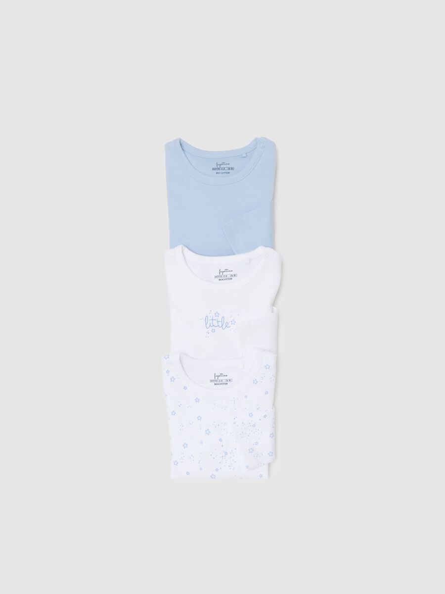Long-sleeve bodysuit tripack with print in pure cotton_3