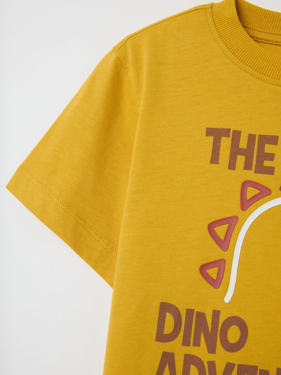 Yellow Boys' Pure Cotton Regular Fit T-shirt_3