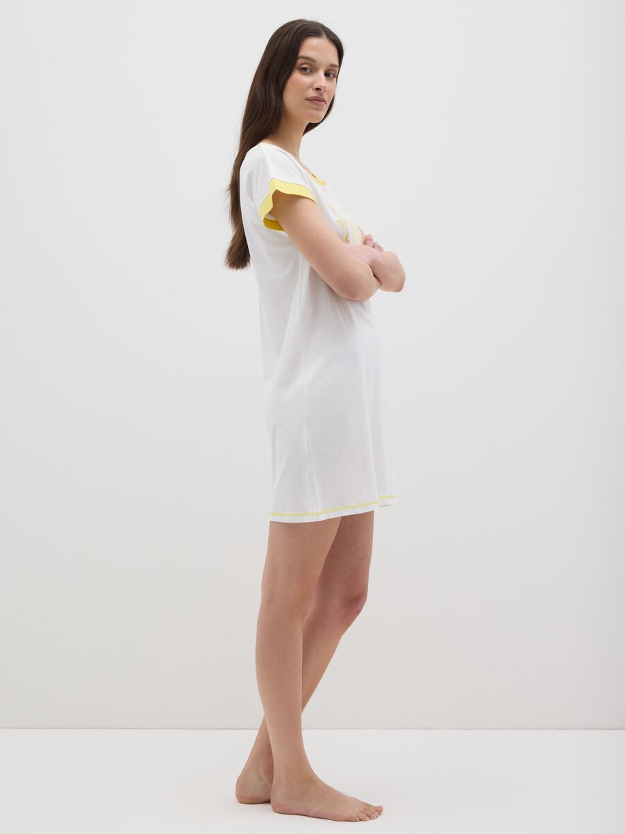 Women's long dress in pure multicolour cotton_1