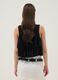 Black pure viscose gilet with ruffles_3