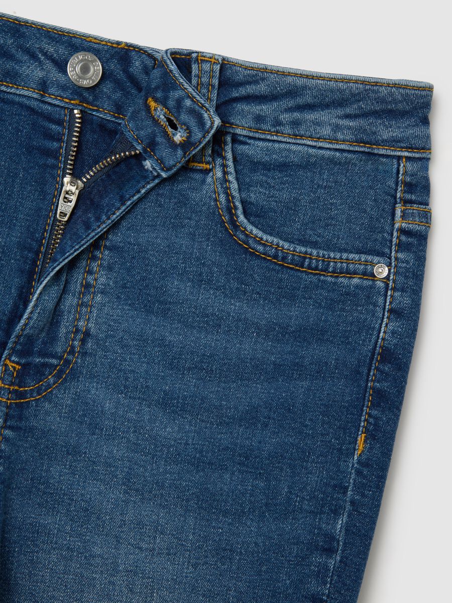 Jeans skinny blu in cotone elasticizzato_1