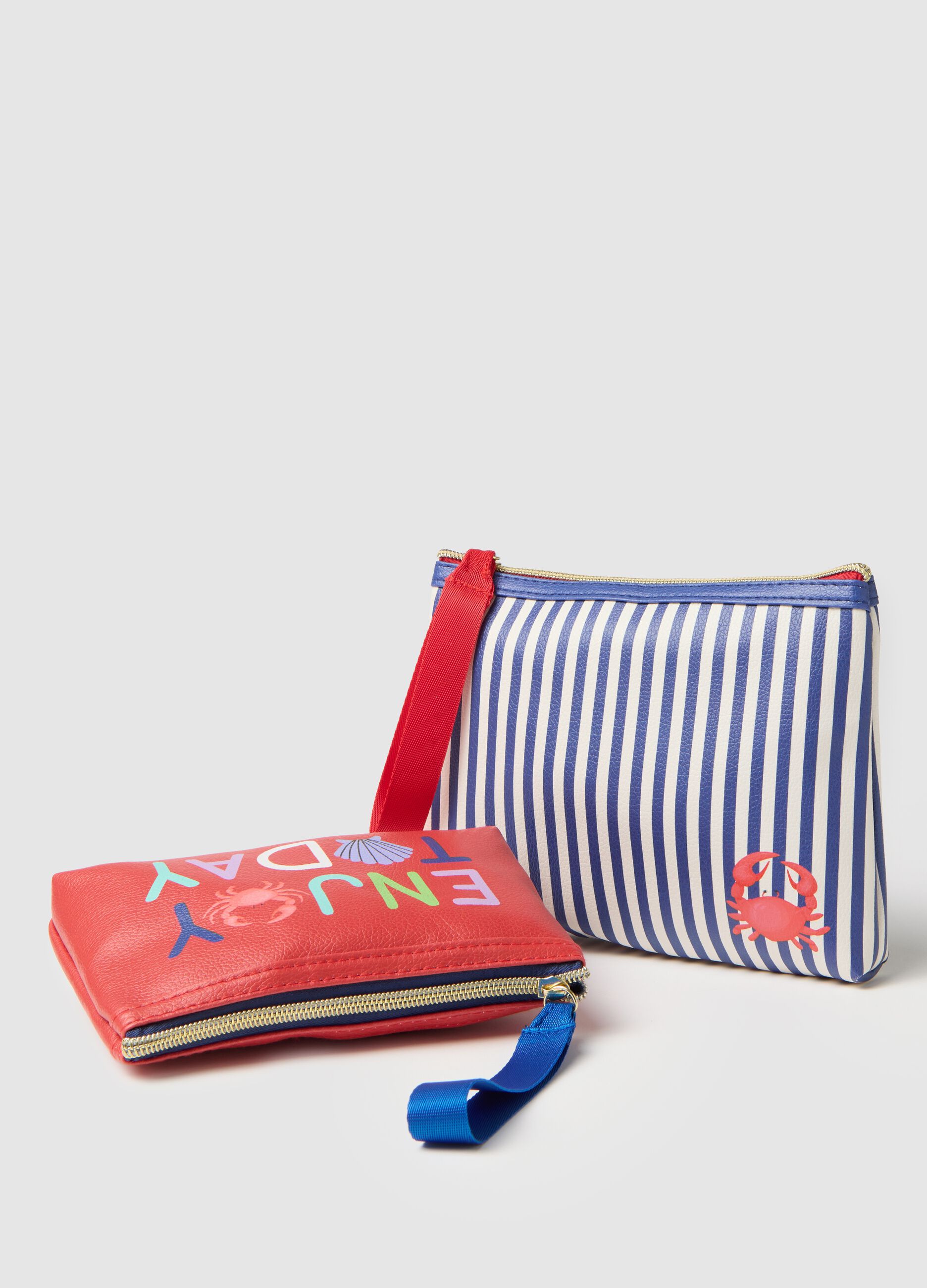Women's multicolour clutch set with patterns