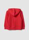 Red pure organic cotton hooded sweatshirt for boys, regular fit_1
