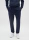 Blue Stretch Cotton Sports Trousers_1