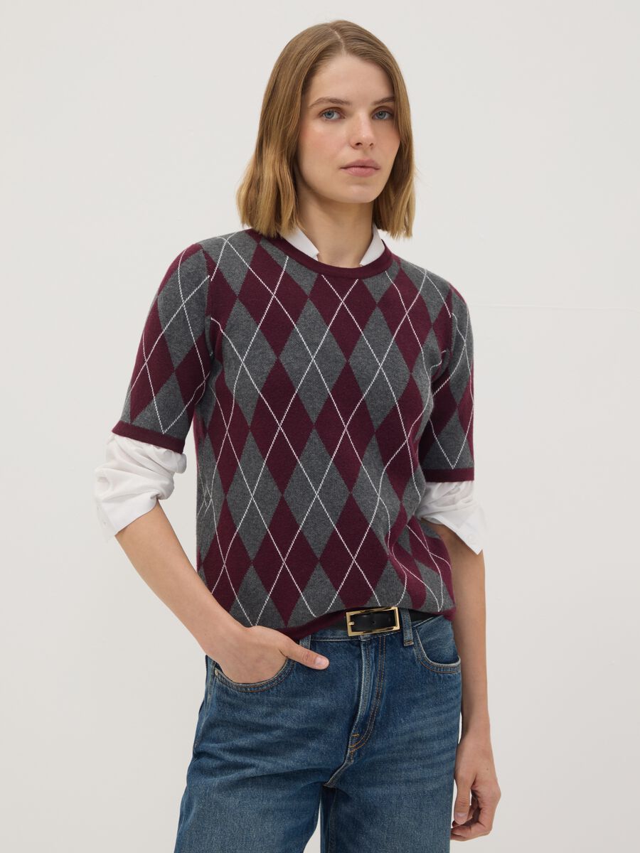 Multicolour argyle crew-neck jumper, regular fit_1